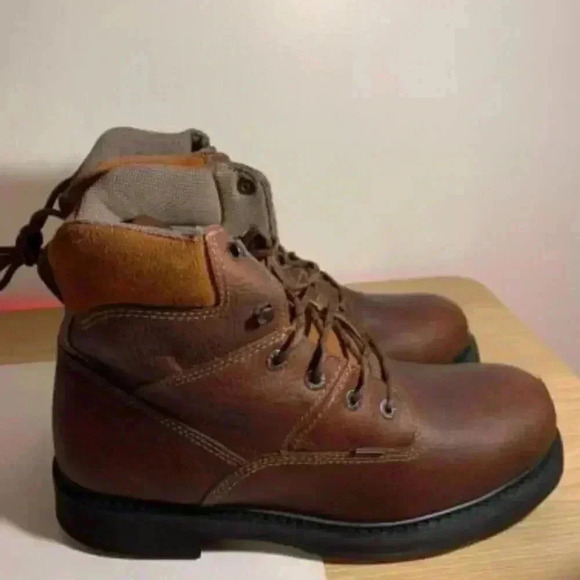 K570. NEW Wolverine Leather Boots- Brown- US 14 Men's - Picture 1 of 4